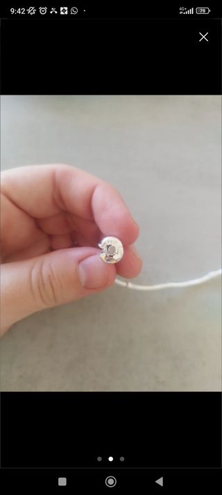 Pulsera de plata para los charm 