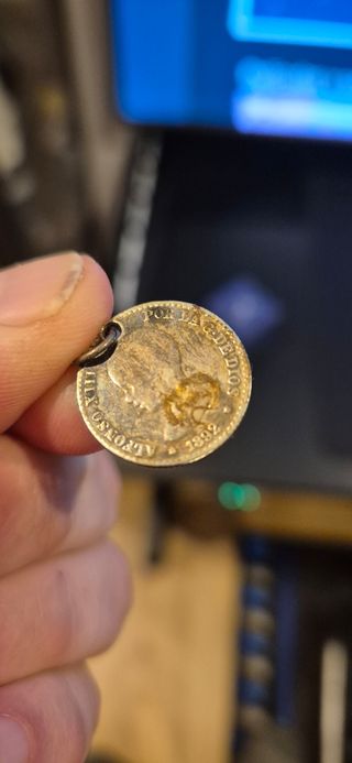 Moneda colgante Alfonso XIII