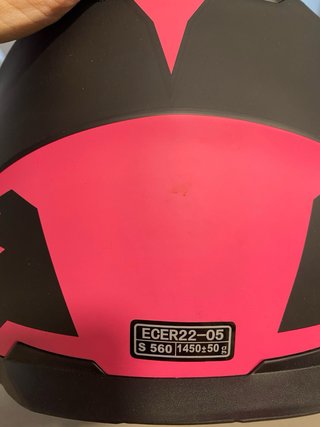 Casco moto rosa
