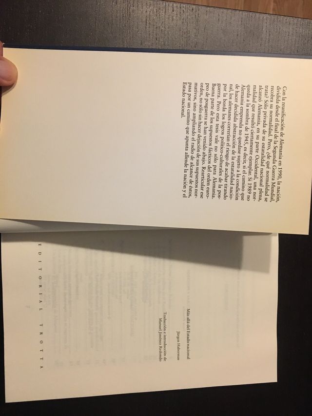 MÁS ALLÁ DEL ESTADO NACIONAL. Jürgen Habermas.