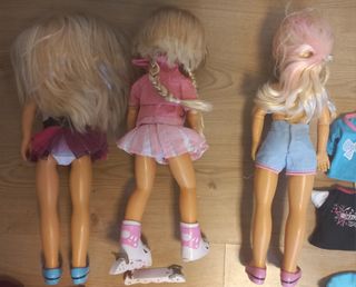 Lote 3 Nancy +patines + monopatín y ropa