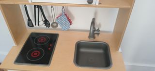 Cocinita madera ikea juguete + complementos