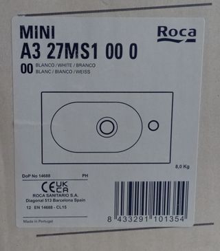 Mueble de baño - unik mini blanco brillo roca