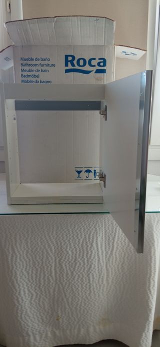 Mueble de baño - unik mini blanco brillo roca