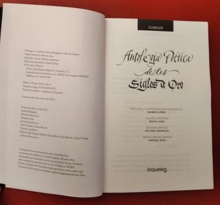 ANTOLOGÍA POÉTICA DE LOS SIGLOS DE ORO