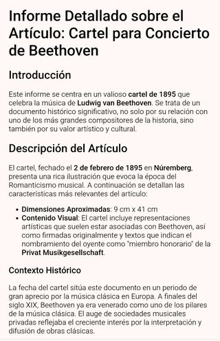 Cartel de Concierto Beethoven 1895