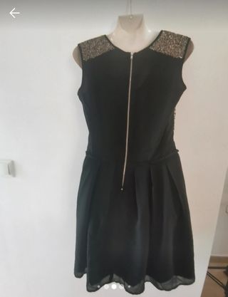 Vestido negro y dorado T 36, 38, 40