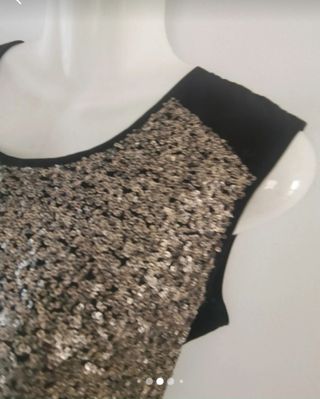 Vestido negro y dorado T 36, 38, 40
