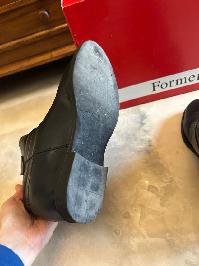 Stivaletti neri in vera pelle Formentini