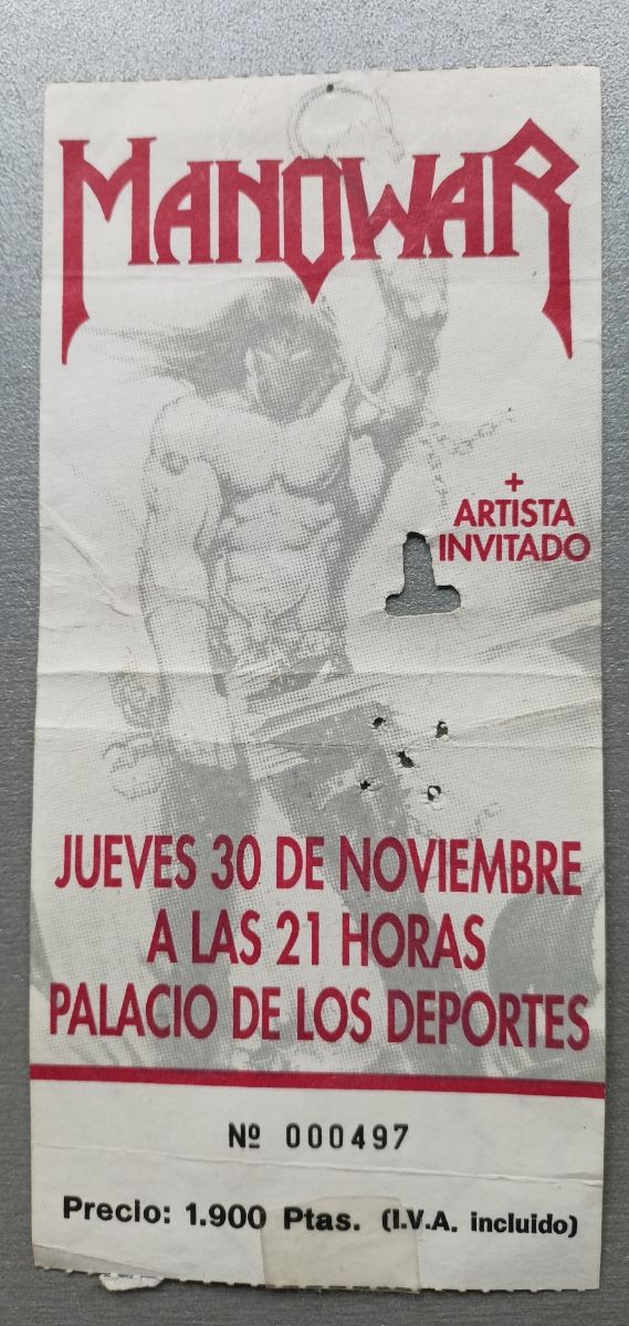 Entrada de Manowar en Barcelona 89'.