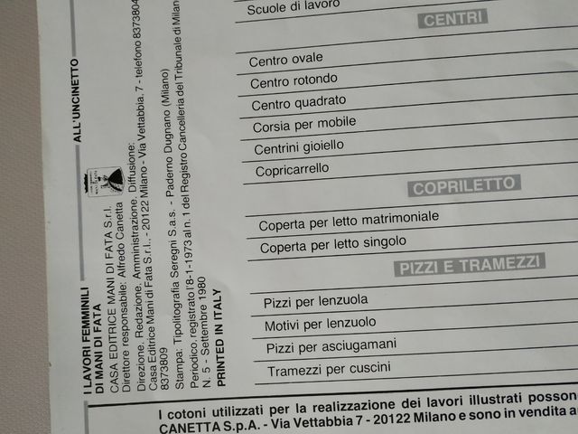 Lavori artistici all'uncinetto 