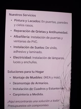Manitas,pintor,suelos,montador, solucionamos todo