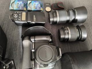 Camara CANON EOS 450D + objetivos + accesorios