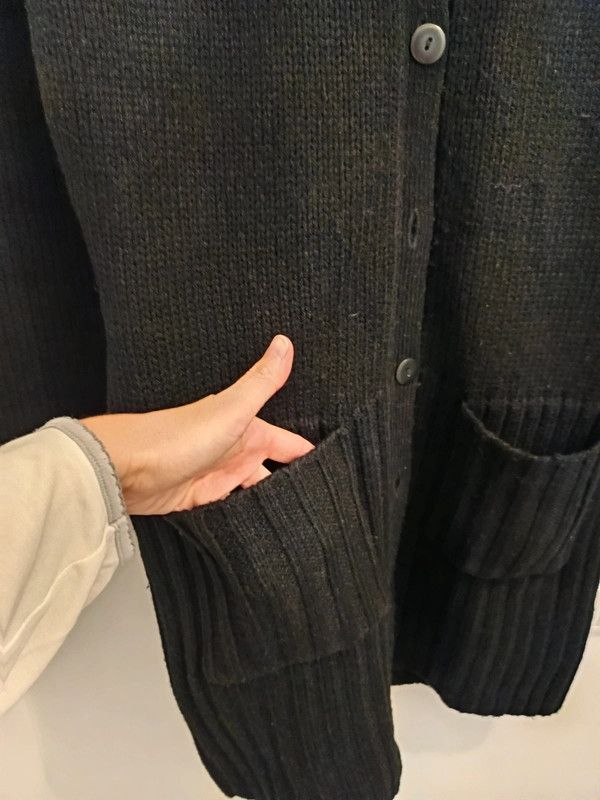 Casaco comprido preto