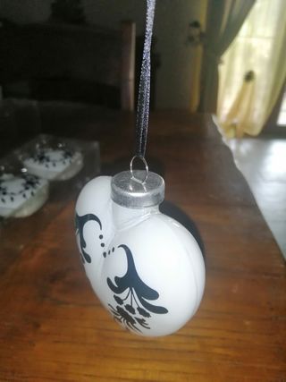 Set di 4 bellissimi 🖤 🤍, in vetro decorativi