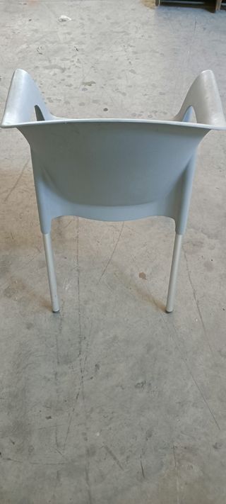 2 sillas plástico para exterior