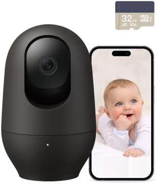 Nooie Cámara Interior 2K con Tarjeta Micro SD 32gb