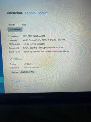 Lenovo g500s funzionante