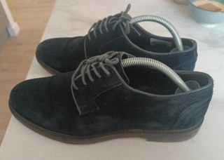 Zapatos cordones de serraje hombre T40