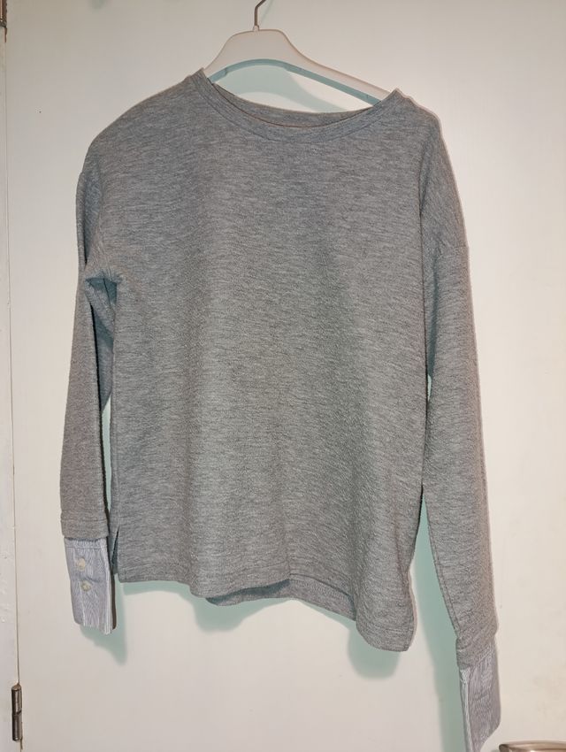 Sueter camisa gris