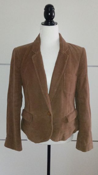 Americana aterciopelada camel Zara