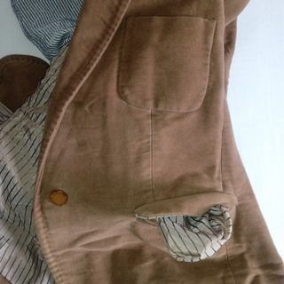 Americana aterciopelada camel Zara