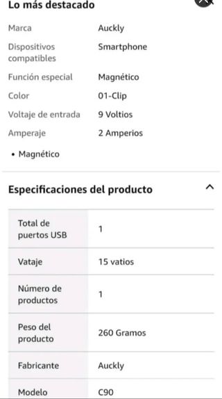 NUEVO Wireless Adapter iOS Soporte cargador 15W 