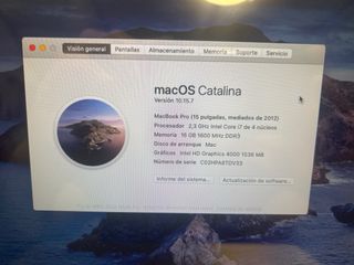 Macbook Pro 15” I7 16gb Ram 240ssd