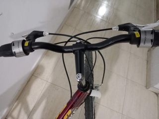 Bicicleta montaña con casco y funda gel.