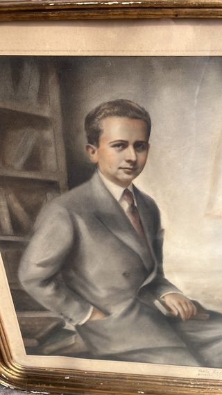 RETRATO ENMARCADO FIRMADO