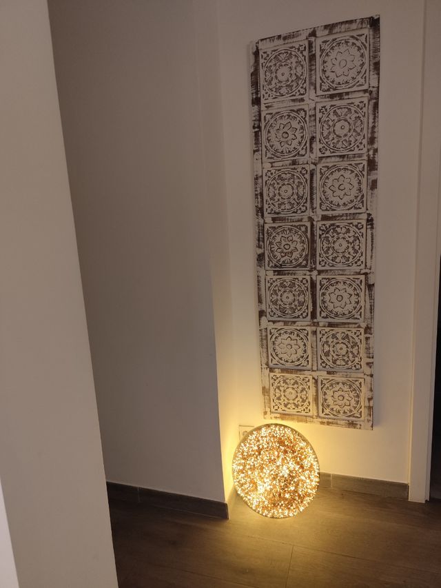 Bola cristal lámpara led dorada ámbar