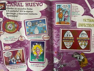 Album cromos huevo cartoon