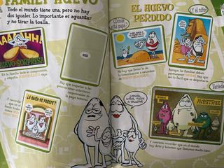 Album cromos huevo cartoon