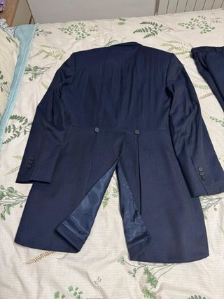 Traje de novio Chaqué Sinaloa Ingles azul