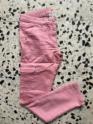 Pantalones cargo rosas T38