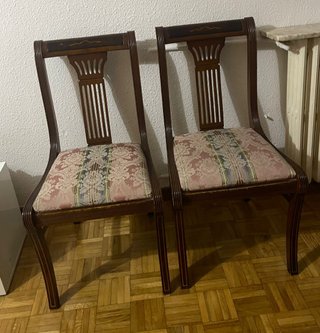Sillas madera tapizadas