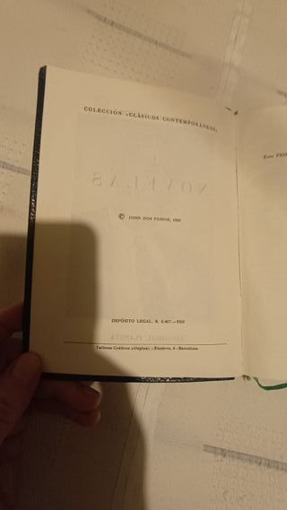 Libro antiguo. John Dos Passos