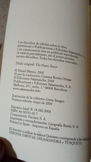 El afinador de pianos (Spanish Edition)