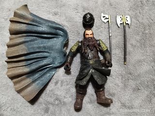 Gimli con capa. 2002. Lotr. Esdla. Marvel ent INC