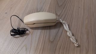 Teléfono antiguo GÓNDOLA blanco años 80