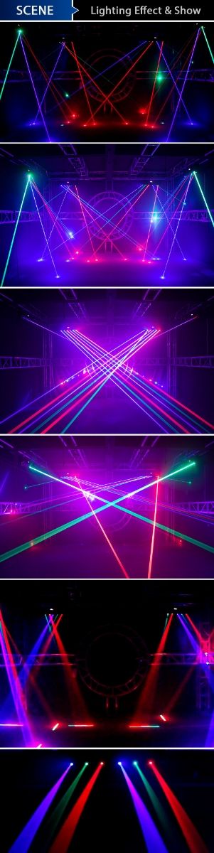 ✅️Barra laser 6 ojos RGB 6x500MW para Dj
