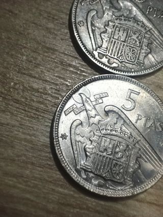 Monedas 5 pesetas 1957