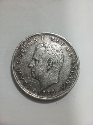 Moneda 5 pesetas año 1980 estrella 81