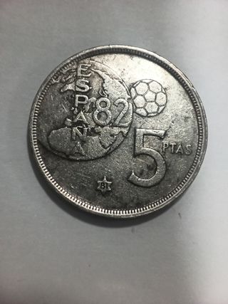 Moneda 5 pesetas año 1980 estrella 81