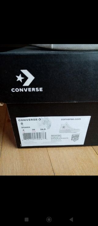 Converse plataforma piel.