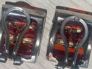 Pendientes diseño de plata de ley y circonitas