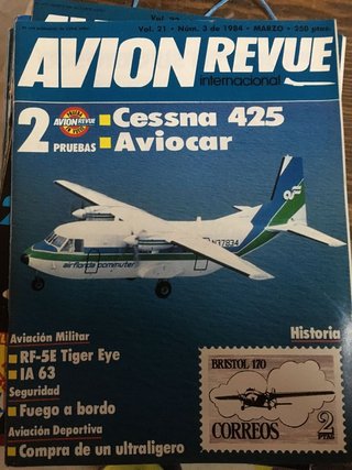Revista Antigua Avión Revoe y Flaps