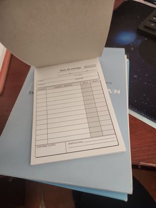 Talonarios notas entrega  + albarán + recibos