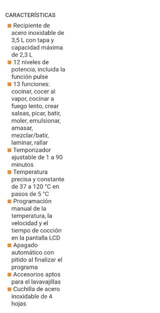 Robot de cocina a estrenar Compact Cook