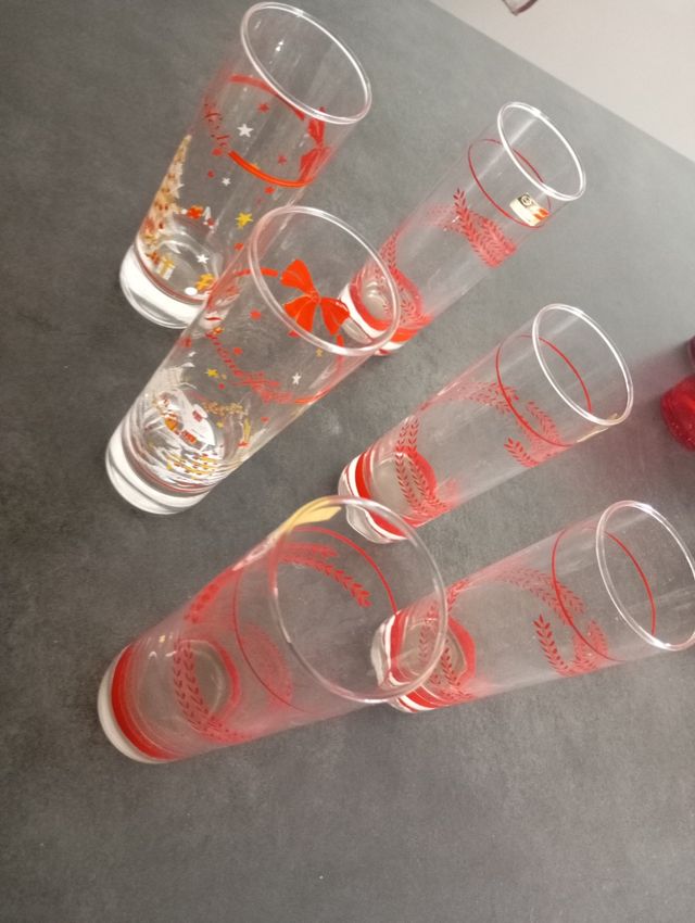Sei Bicchieri stile natalizio